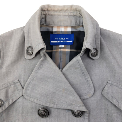 Vintage 2000s Burberry Blue Label Nova Check Lined Trench Jacket Womens Size M