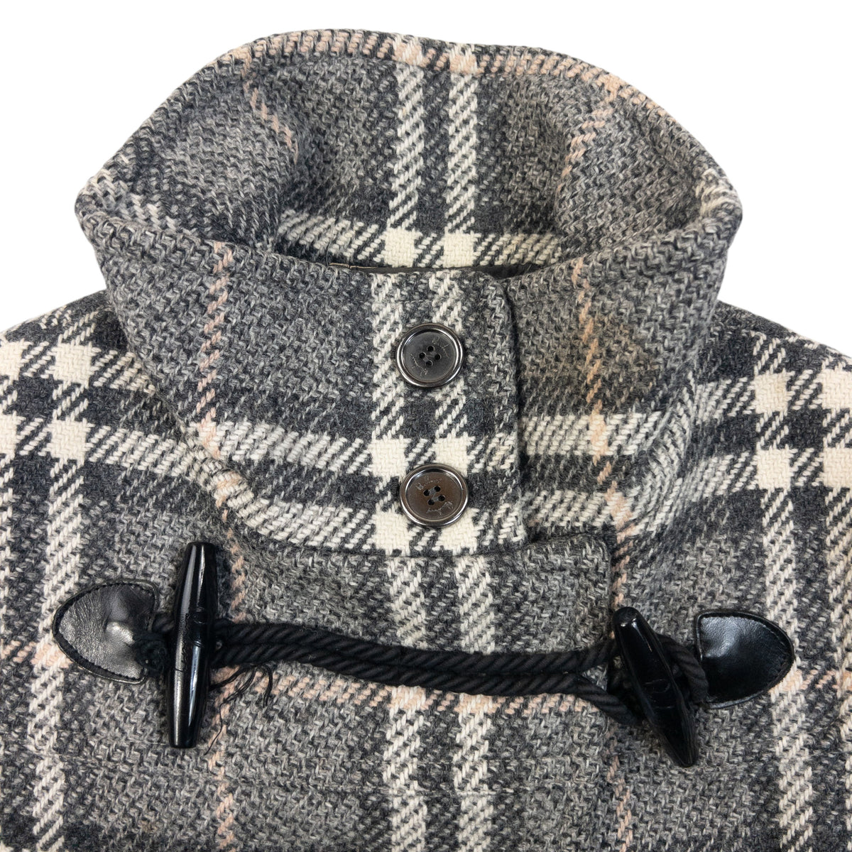 Vintage 2000s Burberry Nova Check Wool Duffle Jacket Womens Size M