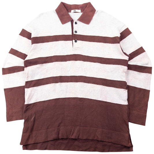 Vintage 90s Issey Miyake Thick Long Sleeve Polo Shirt Size M