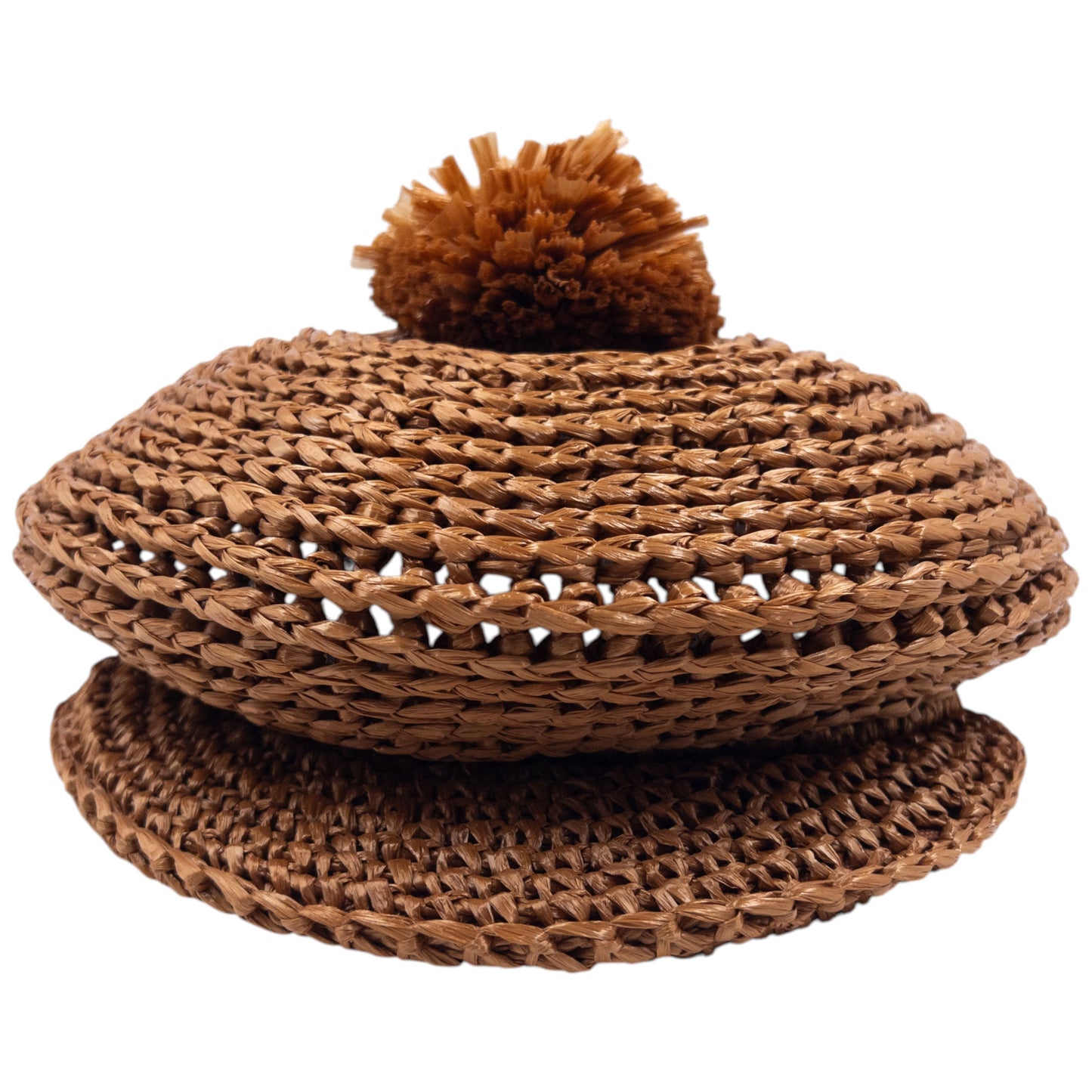 Vintage 2012 Burberry Prorsum Runway Wicker Pompom Hat