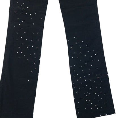 Vintage 90s Moschino Jeans Diamanté Trousers in black, photo 6