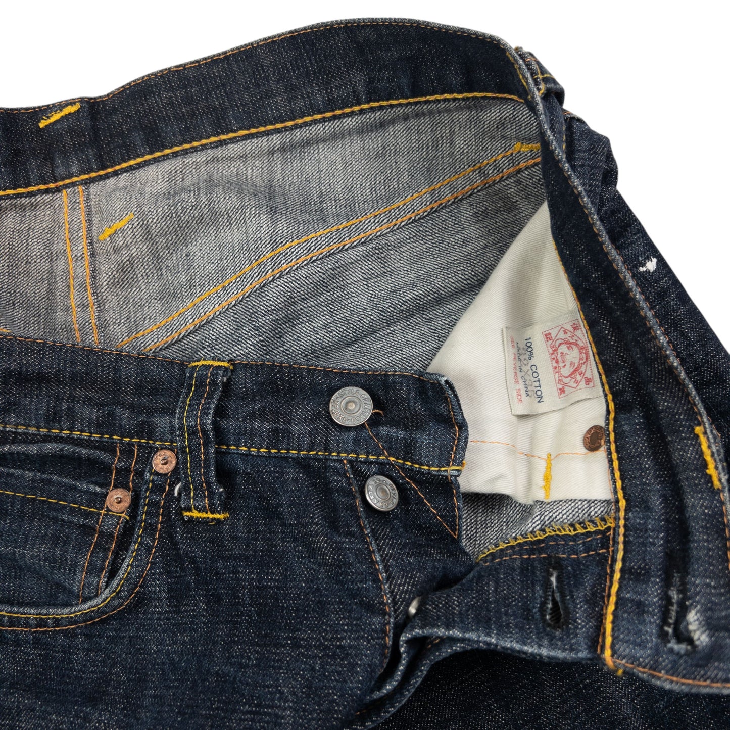 Vintage Evisu Painted Daicock Japanese Denim Jeans Size W32