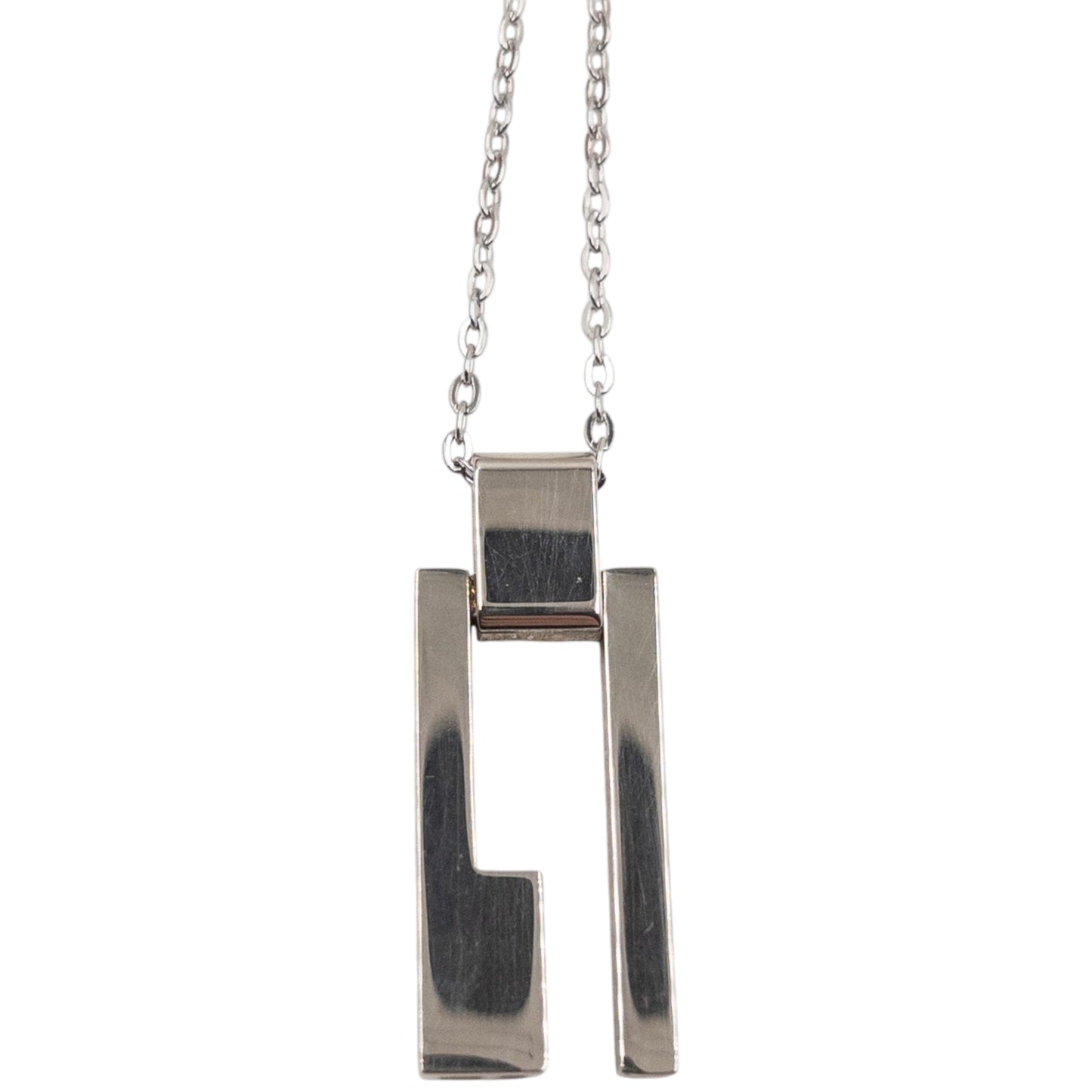 Vintage 2000s Gucci Silver G Plate Necklace