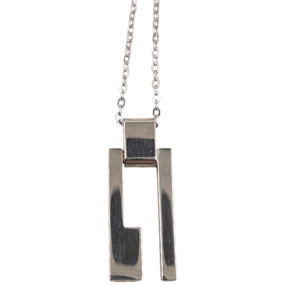 Vintage 2000s Gucci Silver G Plate Necklace