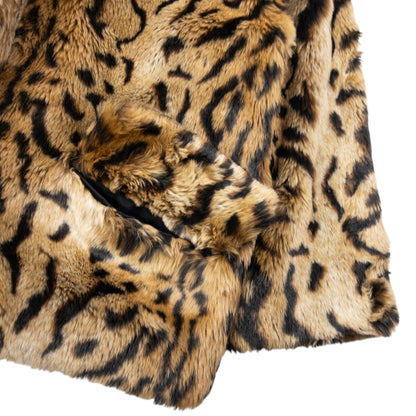 Vintage Miu Miu Faux Fur Leopard Print Jacket Womens Size S