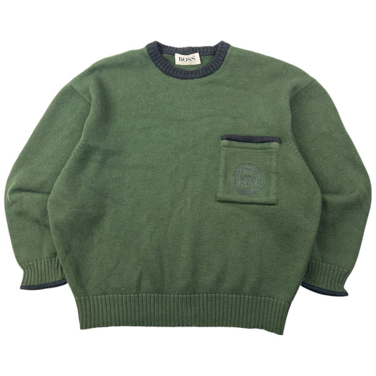 Vintage 80s Hugo Boss Wool Knit Jumper Size S