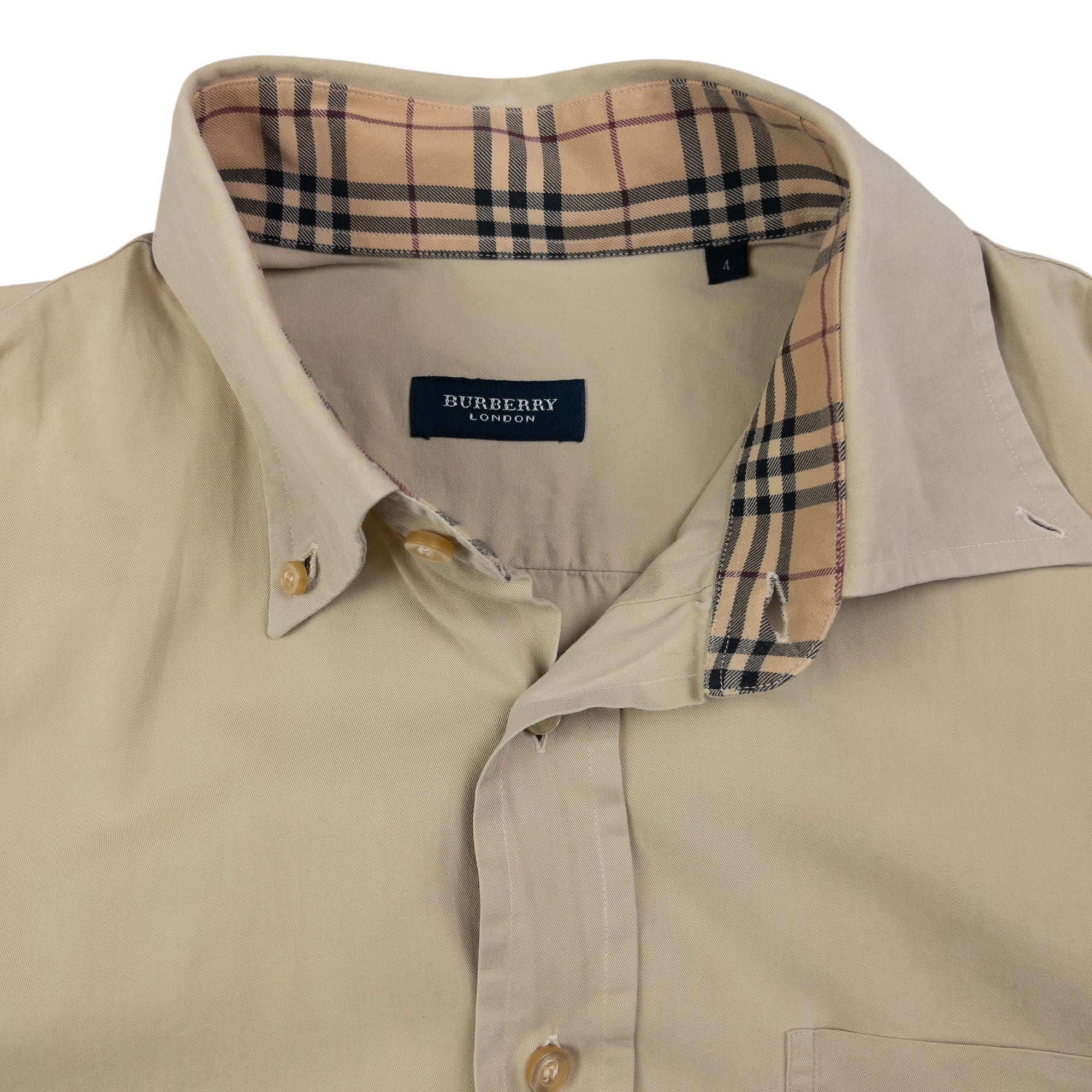 Vintage Burberry Long Sleeve Button Up Shirt Size XL