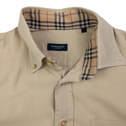 Vintage Burberry Long Sleeve Button Up Shirt Size XL