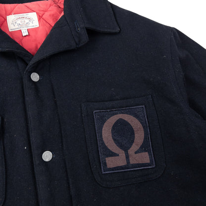 Vintage Armani Jeans Omega Button Up Wool Jacket Size XL