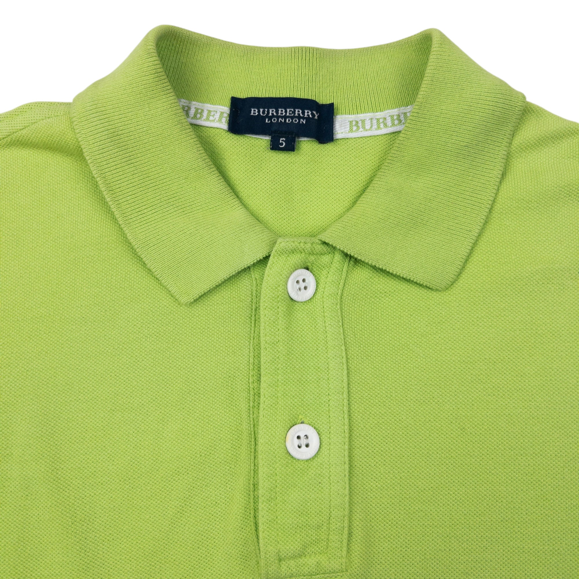 Vintage 2000s Burberry Embroidered Long Sleeve Polo Shirt Size M