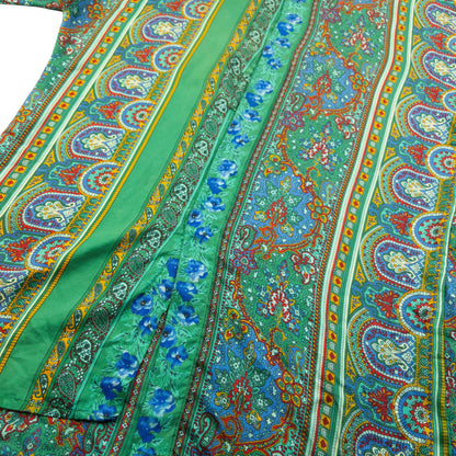 Vintage 90s Versace V2 Mosaic Paisley Print Long Sleeve Button Up Shirt Size S