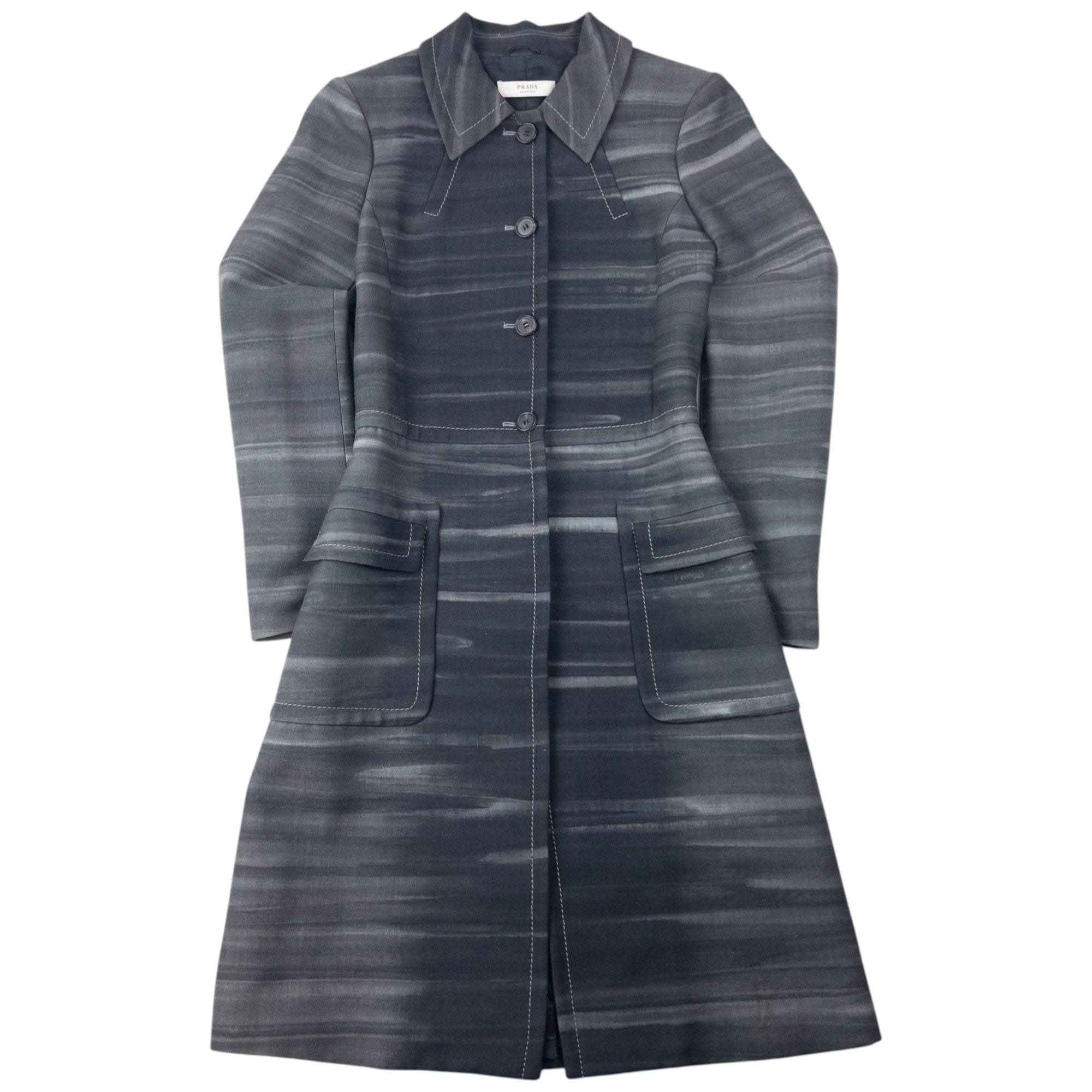 Vintage 2004 Prada Pattern Button Up Jacket Womens Size S