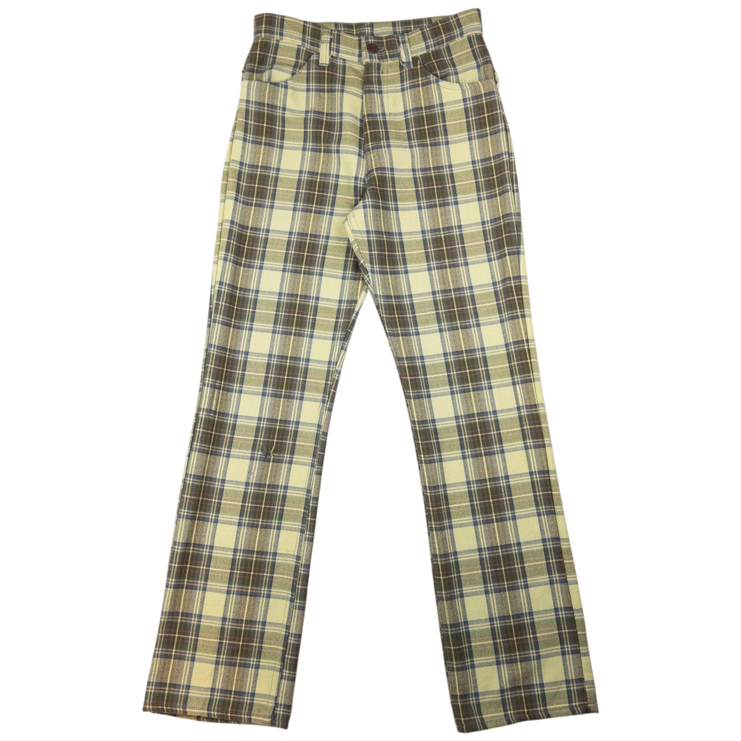 Vintage Levi's Sta Prest Big E Checkered Trousers Size W26