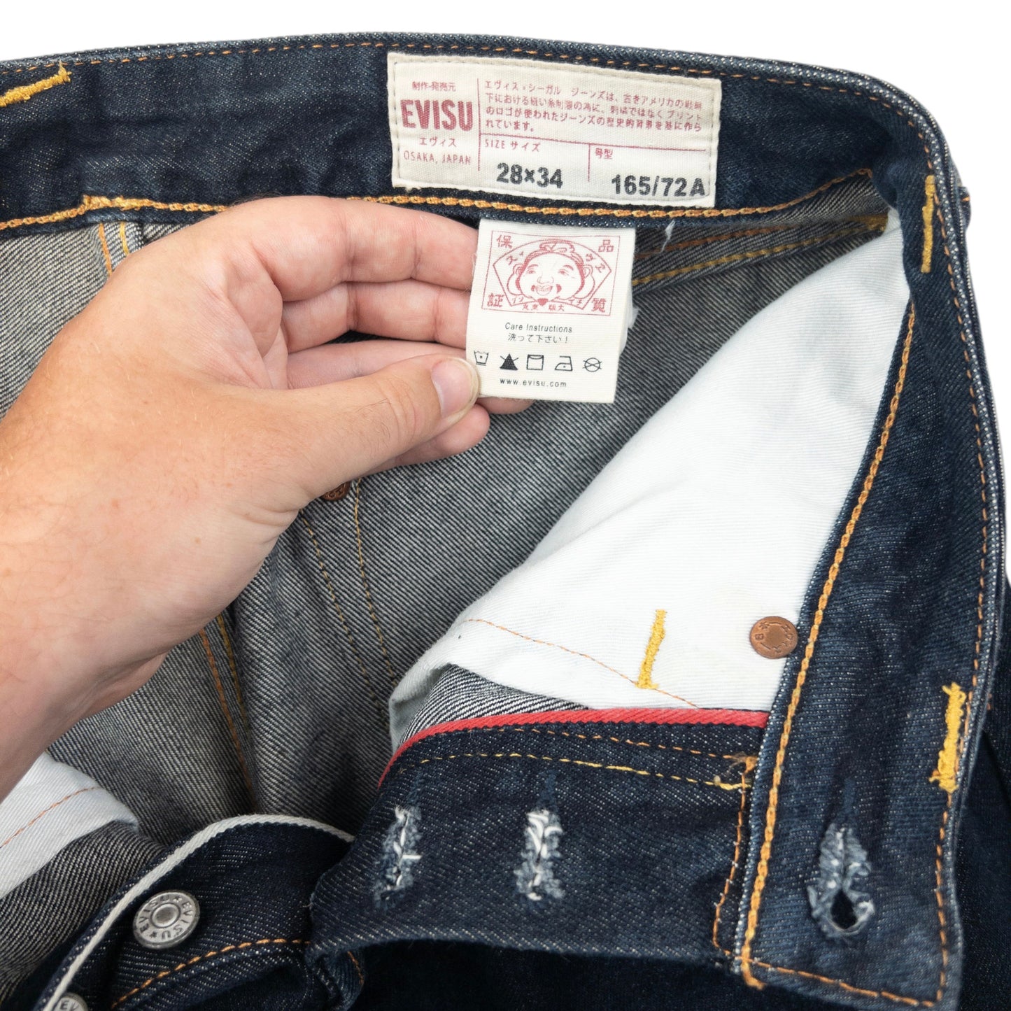 Vintage 2000s Evisu Daicock Japanese Denim Jeans Size W28