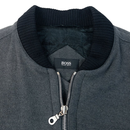 Vintage 90s Hugo Boss Cashmere Bomber Jacket Size L