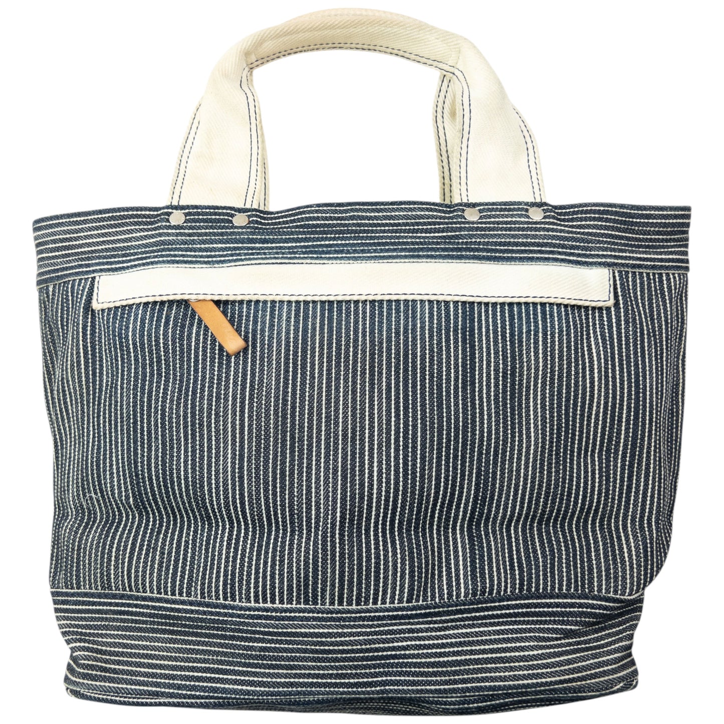 Vintage 2000s Y'Saccs By Yohji Yamamoto Striped Denim Handbag