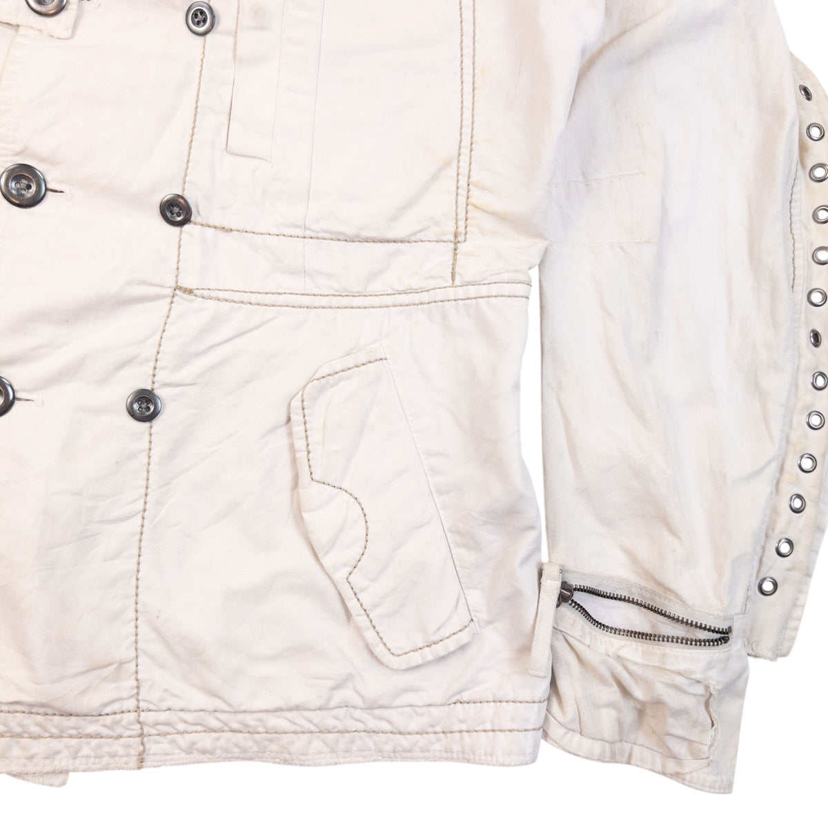 Vintage 2000s Marithe + Francois Girbaud Eyelet Jacket Womens Size L