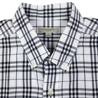 Vintage Burberry Nova Check Long Sleeve Button Up Shirt Size L