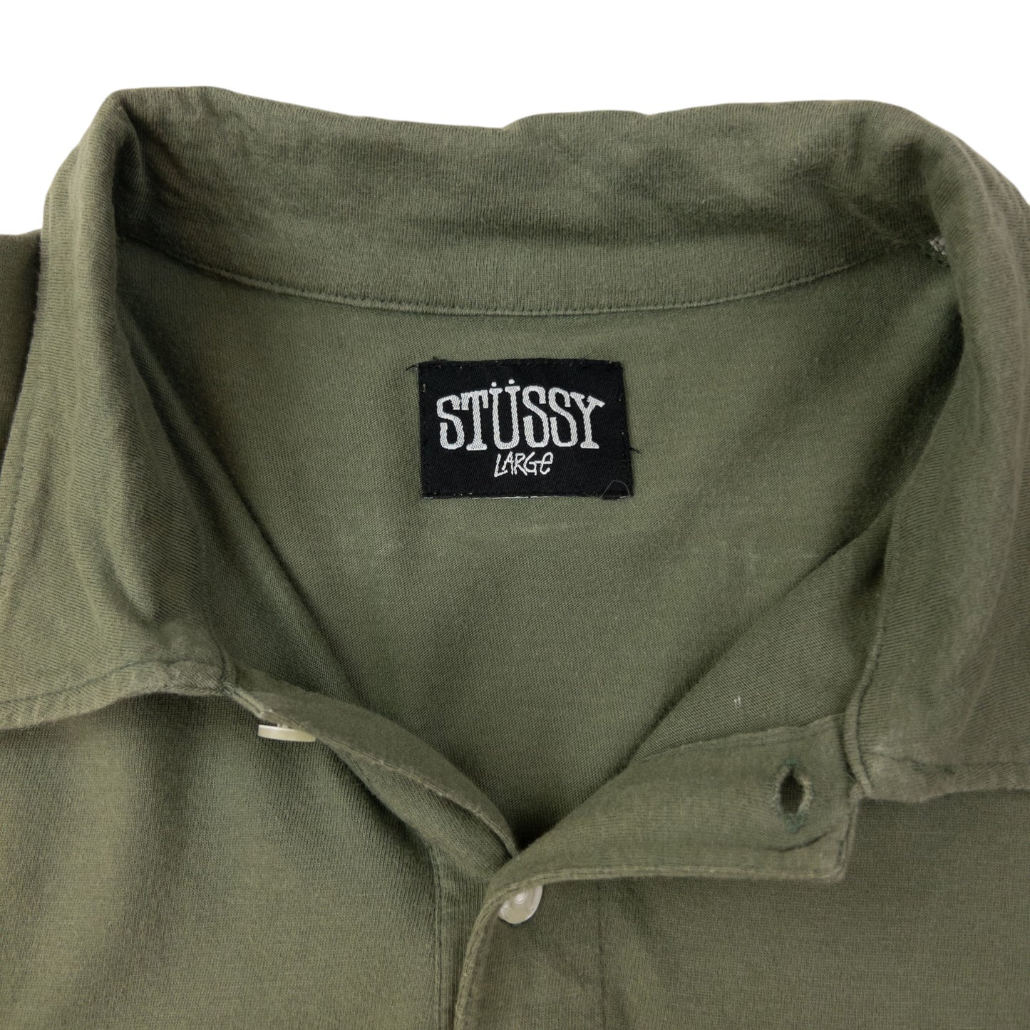 Vintage Stussy Colour Block Polo Shirt Size L
