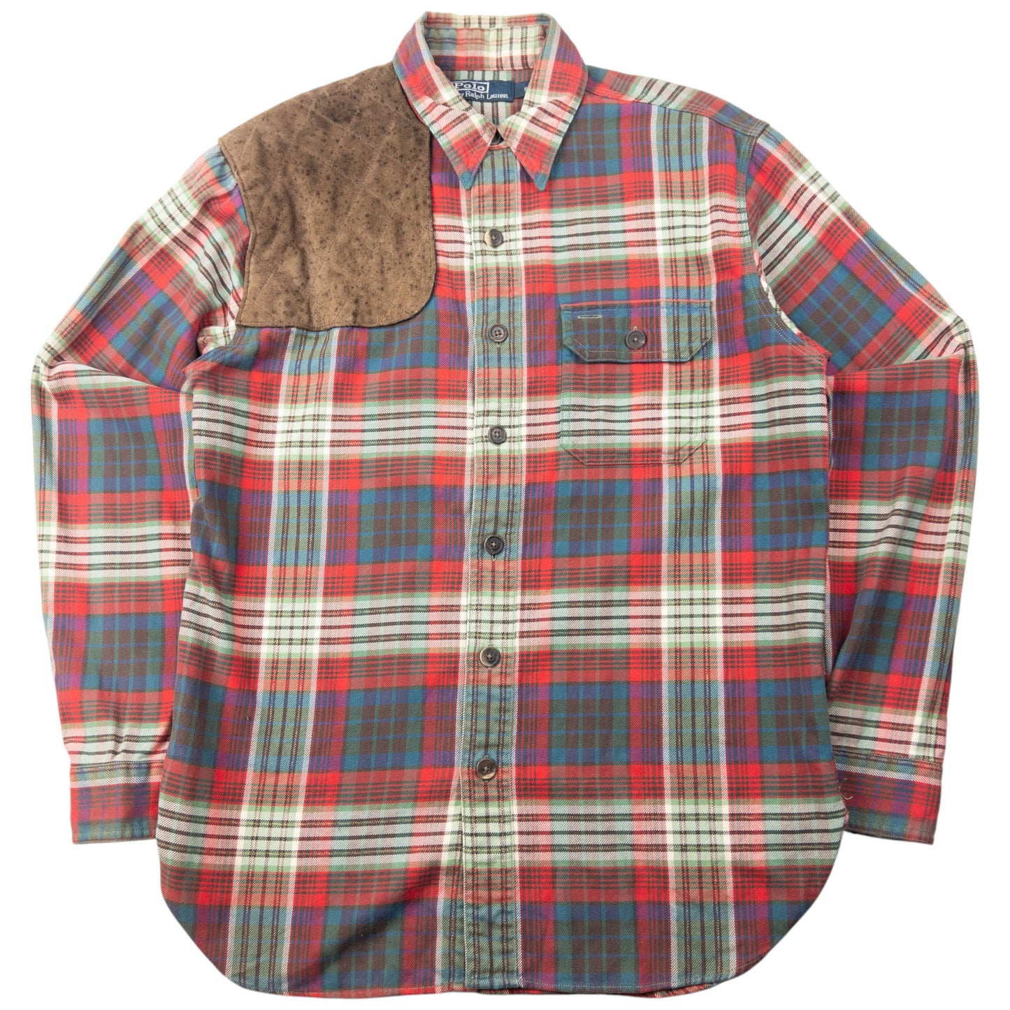 Vintage 90s Polo Ralph Lauren Checkered Long Sleeve Shooting Shirt Size S