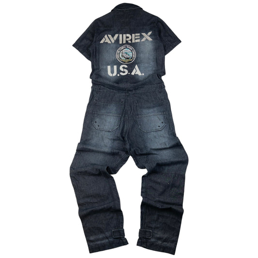 Vintage AVIREX U.S.A Short Sleeve Denim Jumpsuit Size M