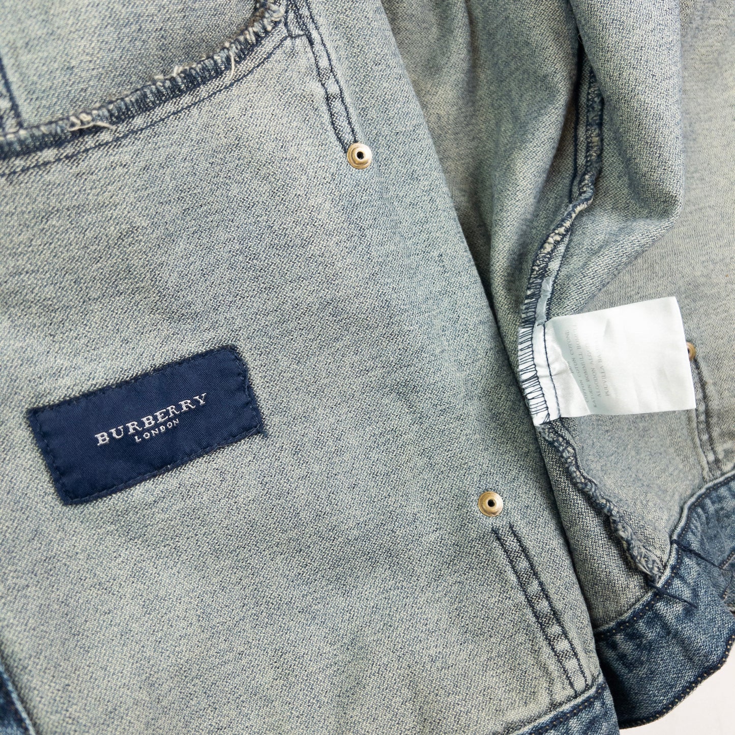 Vintage Burberry Button Up Denim Jacket Size XL