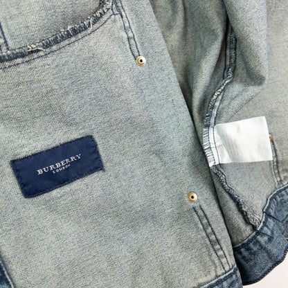 Vintage Burberry Button Up Denim Jacket Size XL