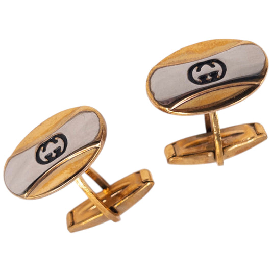 Vintage 90s Gucci Embossed Cufflinks