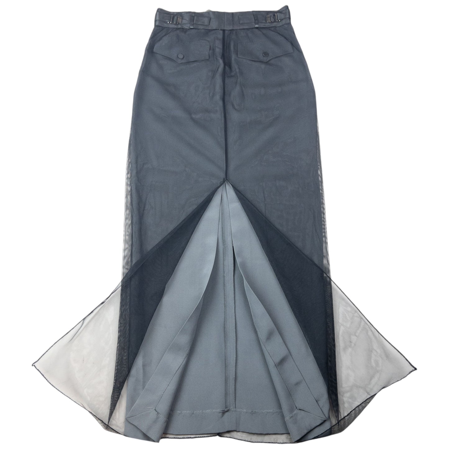 Vintage 1998 Gucci By Tom Ford Mesh Overlay Silk Skirt Womens Size W27