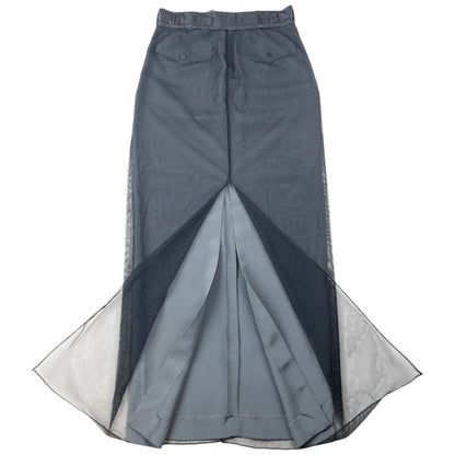 Vintage 1998 Gucci By Tom Ford Mesh Overlay Silk Skirt Womens Size W27