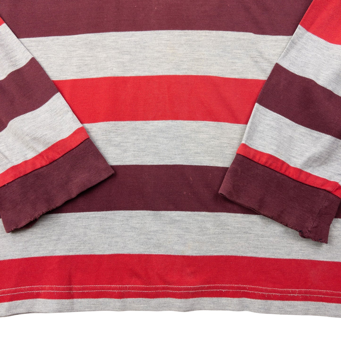 Vintage 2000s Burberry Striped Long Sleeve Polo Shirt Size L