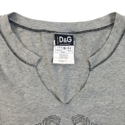 Vintage 2000s Dolce & Gabbana Embroidered Long Sleeve T Shirt Womens Size S