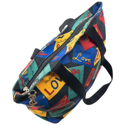 Vintage 90s YSL Yves Saint Laurent Love Pattern Shoulder Bag
