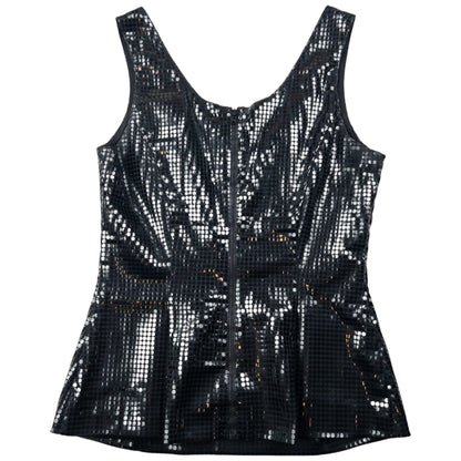 Vintage 2000s Gianni Versace Versus Sparkle Vest Top Womens Size M