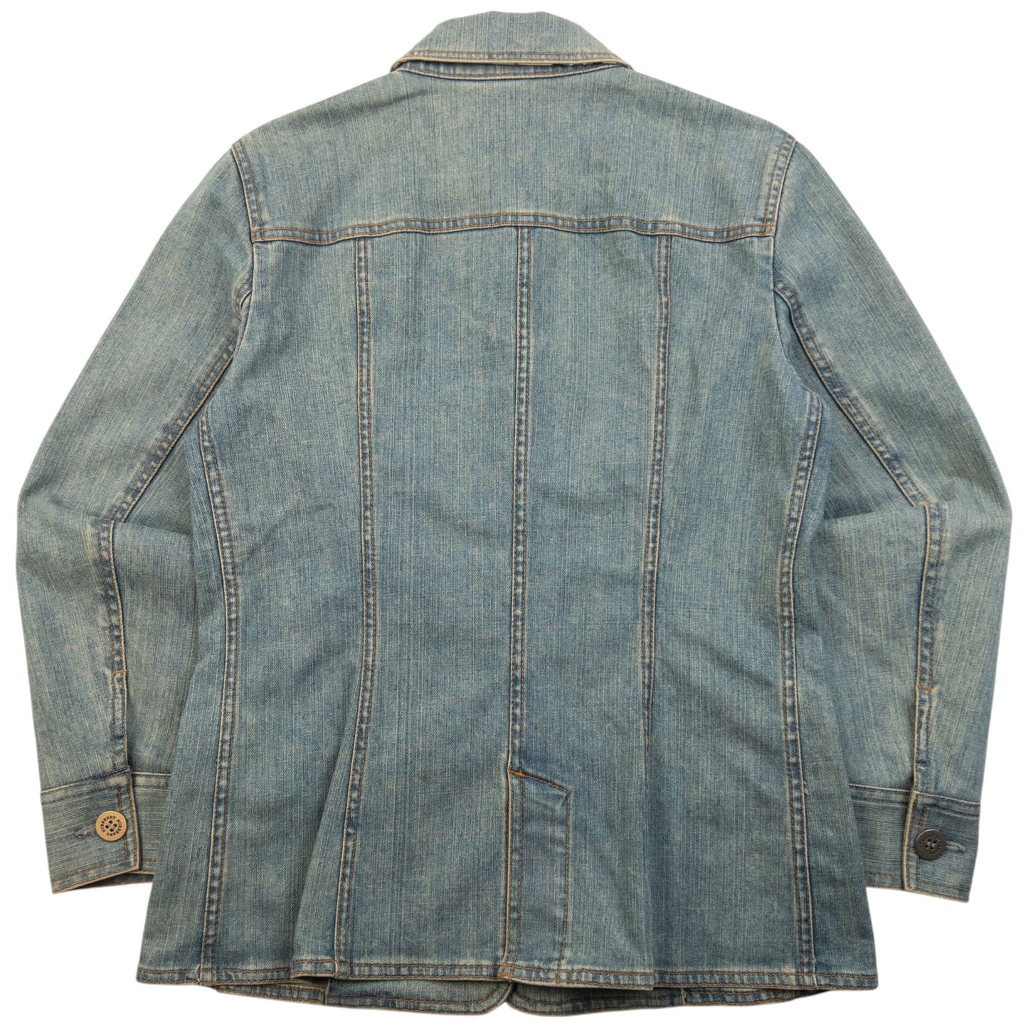 Vintage 2000s Burberry Button Up Denim Jacket Womens Size S