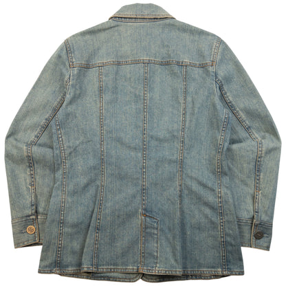 Vintage 2000s Burberry Button Up Denim Jacket Womens Size S
