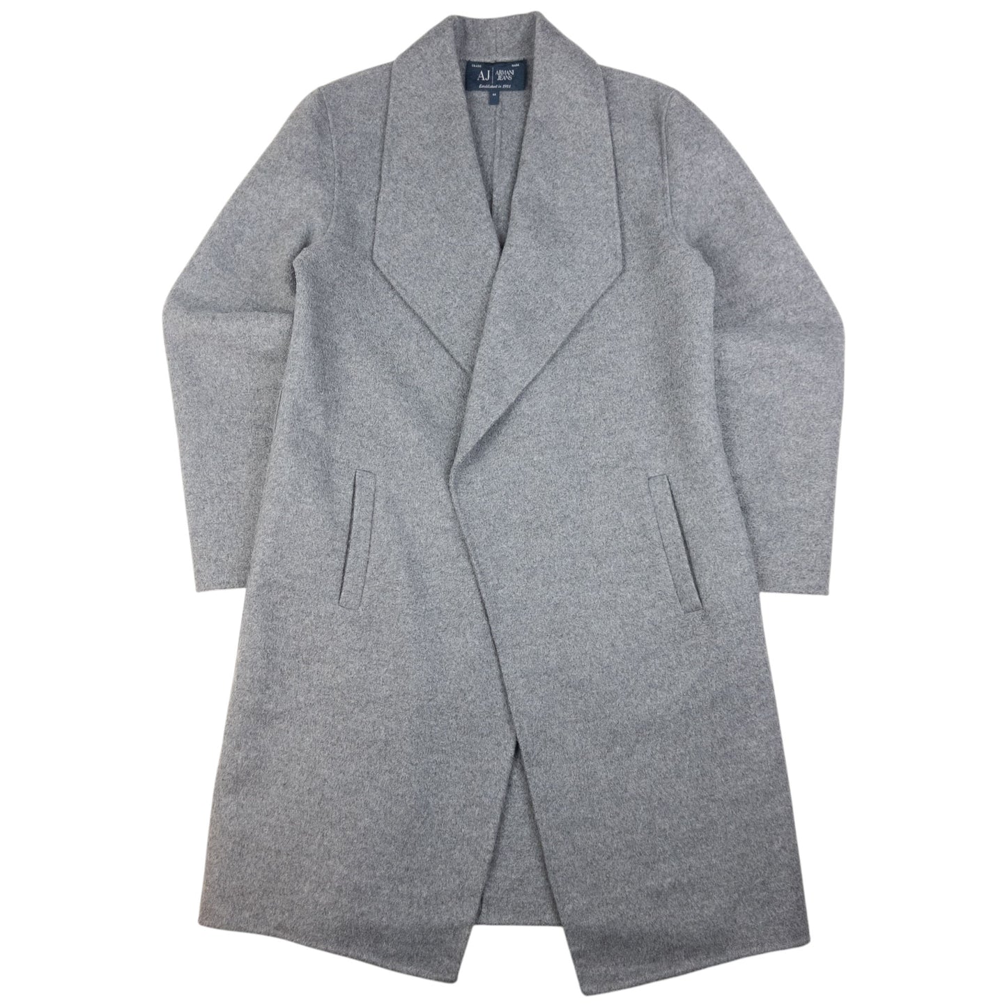 Vintage Armani Jeans Longline Wool Wrap Jacket Size M