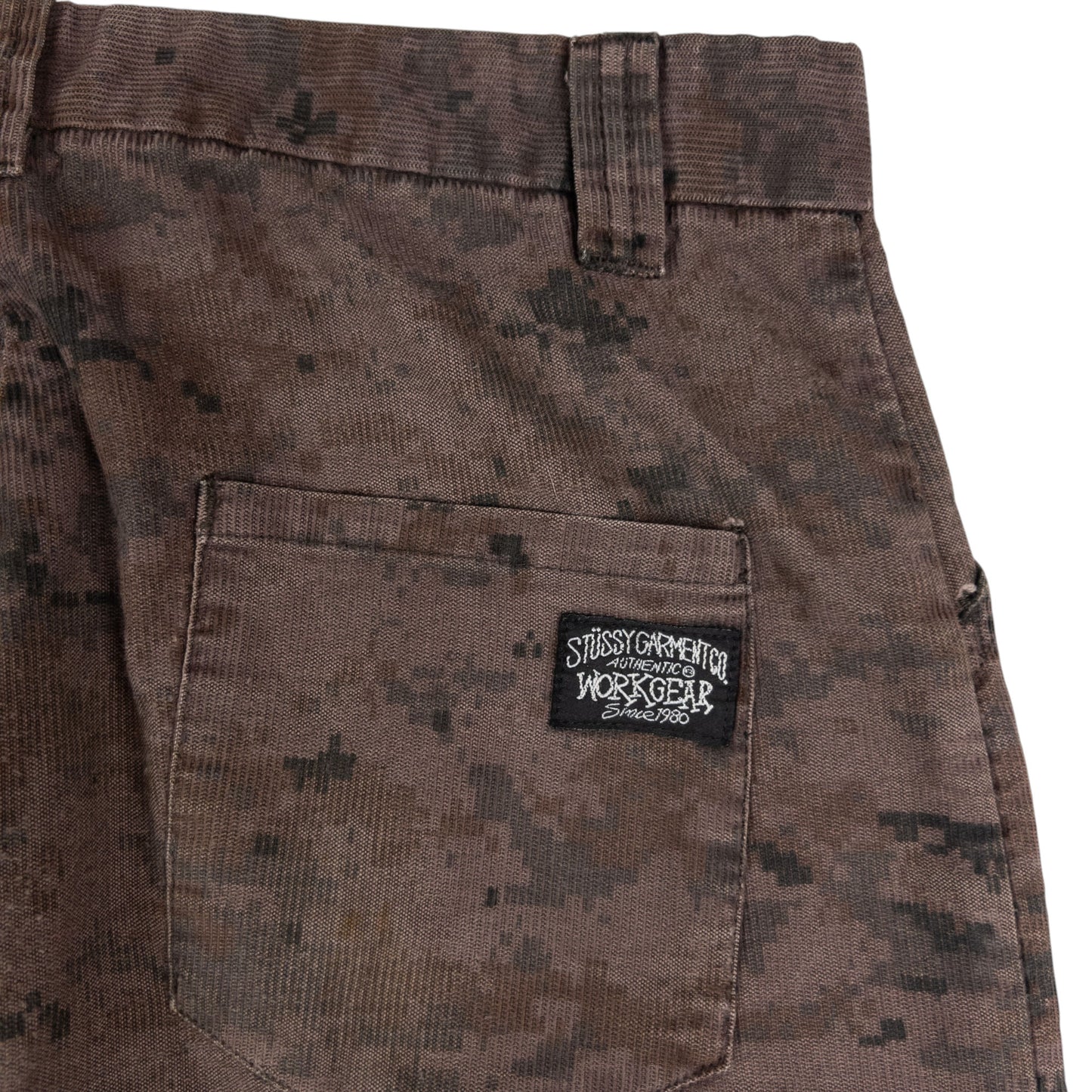 Vintage Stussy Pixel Camo Cargo Trousers Size W30
