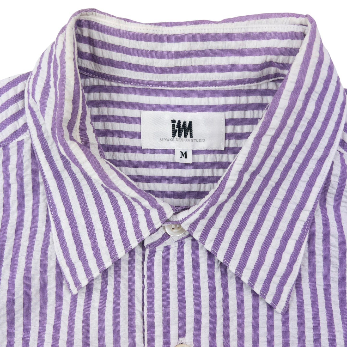 Vintage 90s Issey Miyake Striped Long Sleeve Button Up Shirt Size S