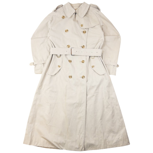 Vintage 90s Burberry Nova Check Lined Belted Trench Coat Womens Size XL