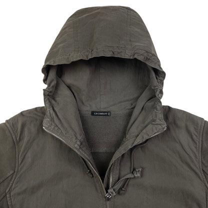 Vintage CP Company Ruched Sleeve Zip Up Hoodie Womens Size M