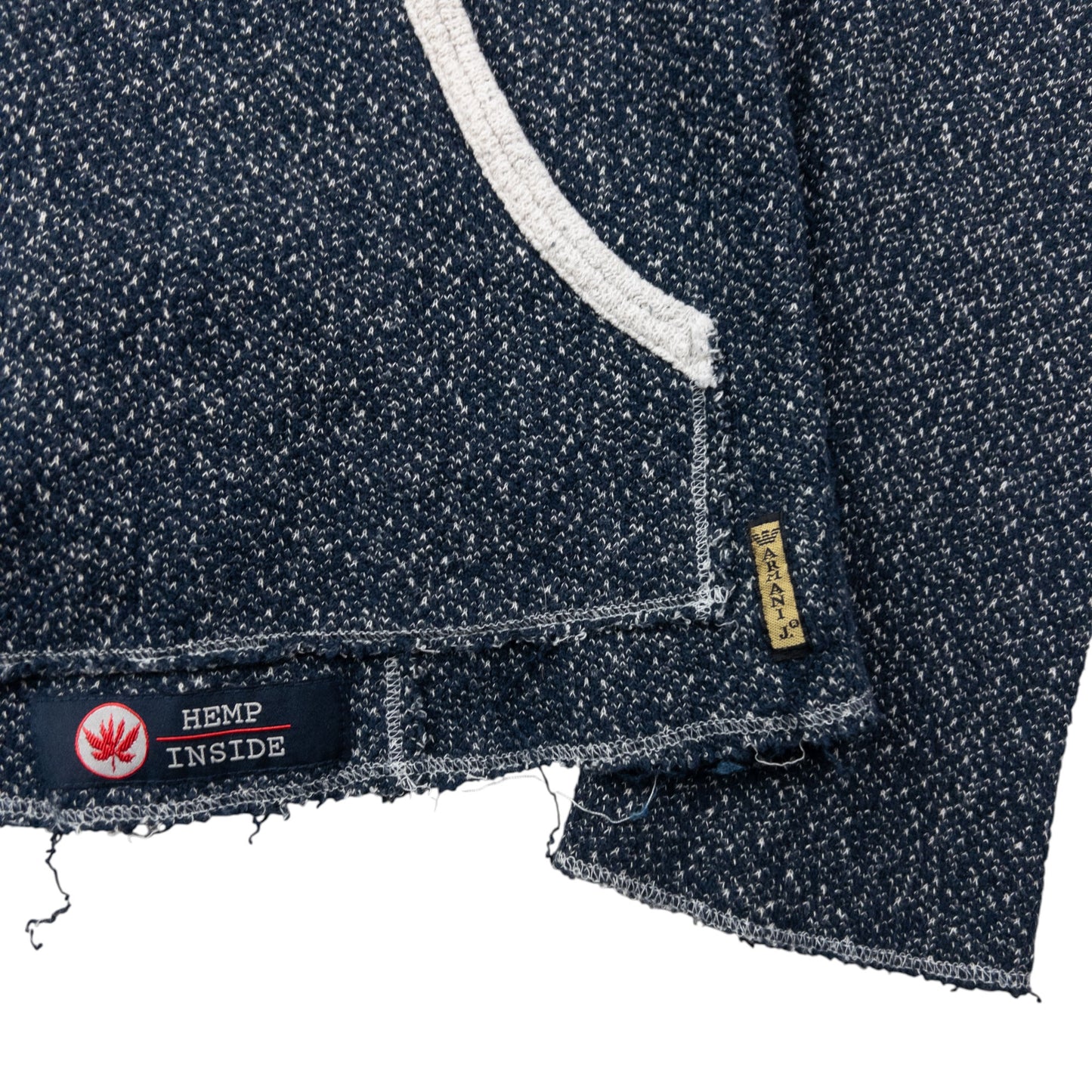 Vintage 2000s Armani Jeans Zip Up Hemp Jumper Womnes Size L