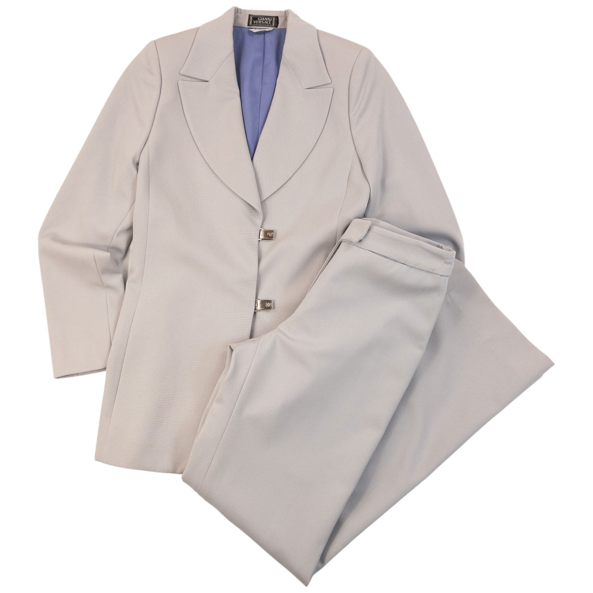 Vintage 90s Gianni Versace Couture Jacket & Trousers Suit Set Womens Size S
