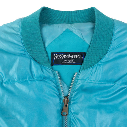 Vintage 80s YSL Yves Saint Laurent Zip Up Puffer Jacket Size M