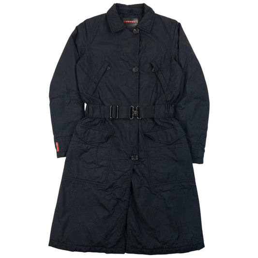 Vintage 2000s Prada Sport Goretex Belt Waist Trench Jacket Womens Size S