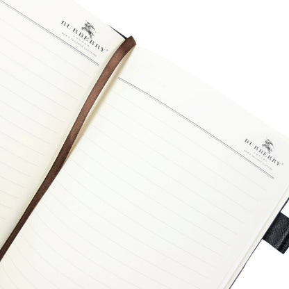 Vintage 2000s Burberry Leather A5 Notebook