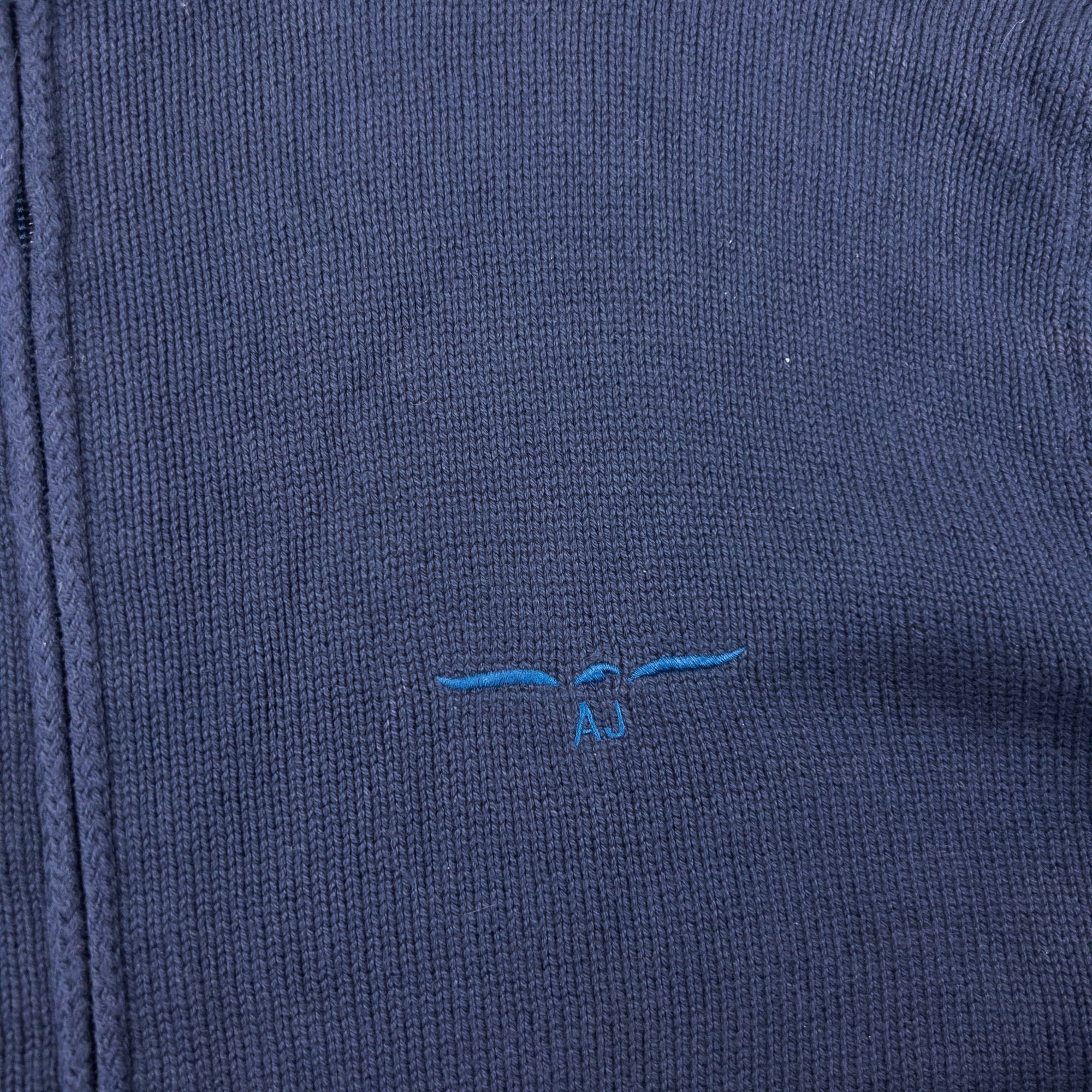 Vintage 2000s Armani Jeans Zip Up Jumper Size M