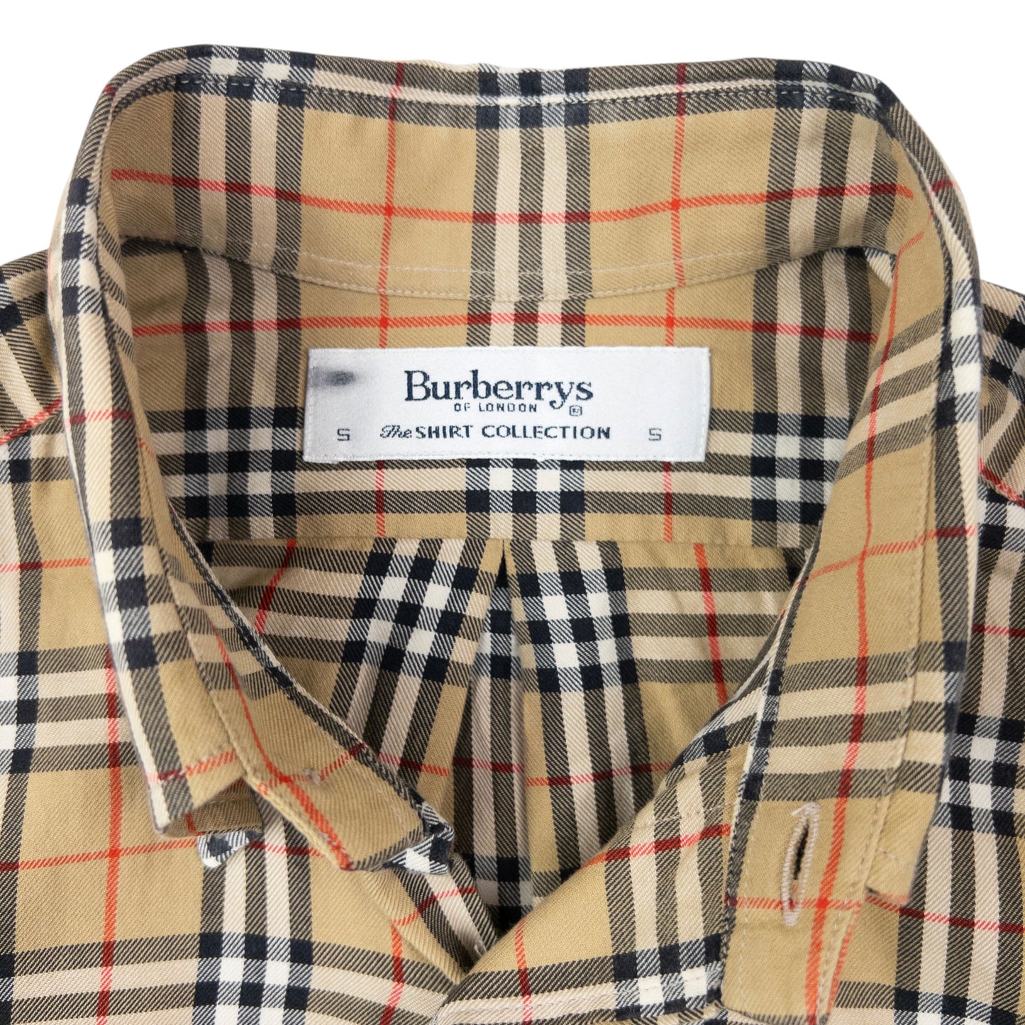 Vintage 90s Burberry Nova Check Long Sleeve Button Up Shirt Size S