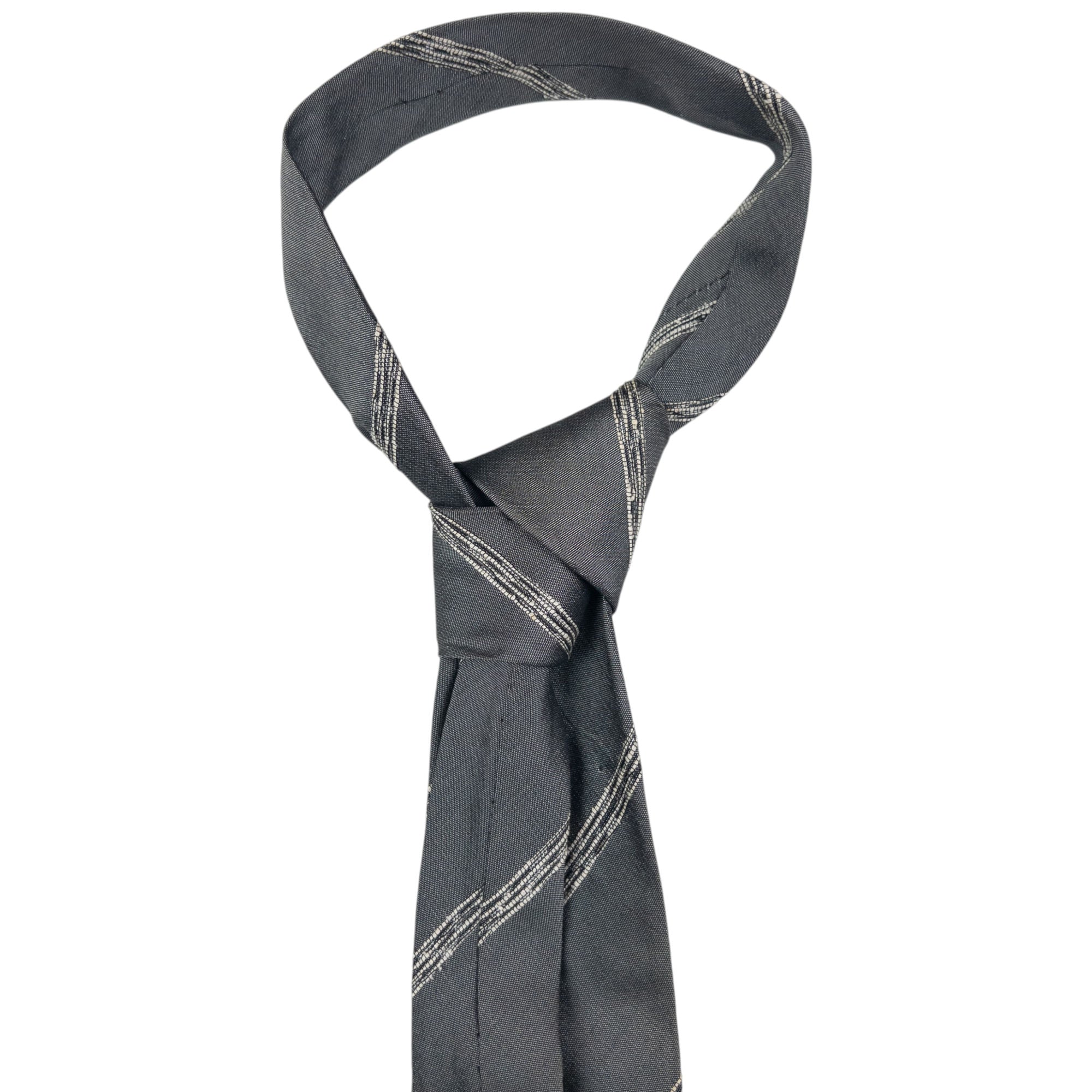 Vintage Issey Miyake Striped Silk Tie
