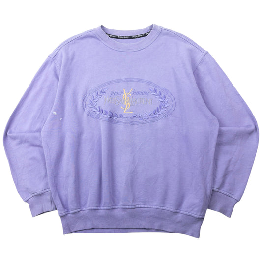 Vintage 90s YSL Yves Saint Laurent Embroidered Sweatshirt Size M